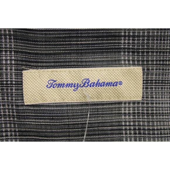 Tommy Bahama Men's Short Sleeve Button Down Shirt Silk Cotton Blend Grey Sz L - Picture 6 of 9